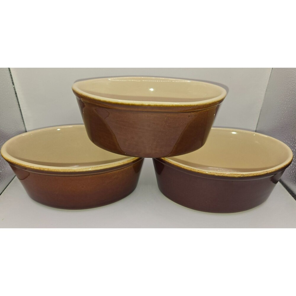 Vintage Mason Cash Set of 3 Oval Stoneware Baking Dishes / Pie Bakers - Made in
